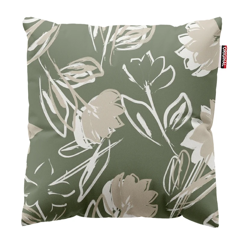 کوسن پاد آفرین مدل مینیمال طرح گل و برگ کد PK403239 سایز 40*40 سانتی متر