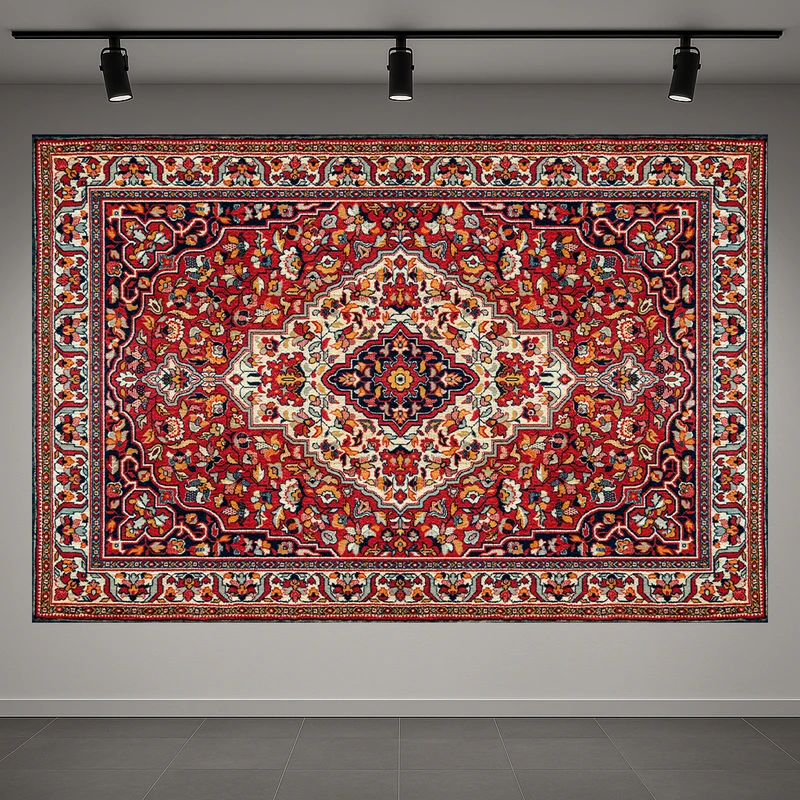 پوستر پارچه ای طرح مخمل  فرش ایرانی مدل قدیمی AR3061254