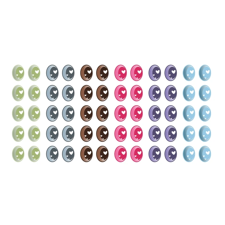 چشم عروسک طرح لبوبو کد 12 مجموعه 60 عددی