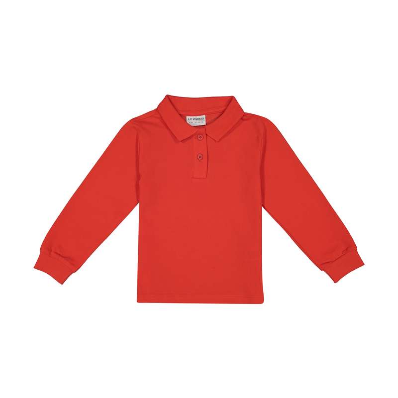 پولوشرت دخترانه ال سی وایکیکی مدل W199364Z4-GYE-RED