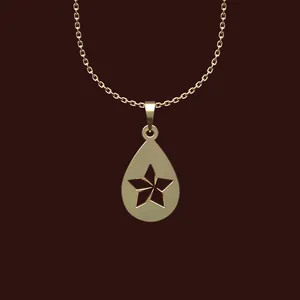 گردنبند طلا 18 عیار زنانه مدوپد مدل ستاره کد W2-1-1161