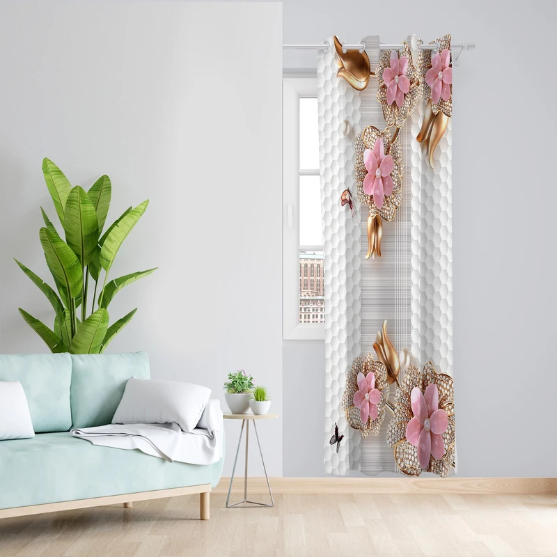 پرده مدل مخمل پانچی کد 1323 سایز 140x200 سانتی متر