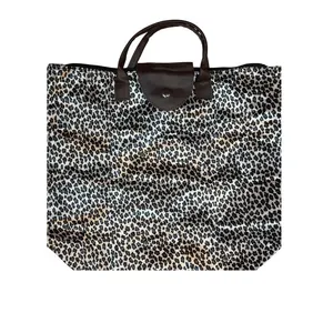 ساک سفری مدل تاشو طرح پلنگی کد 46464