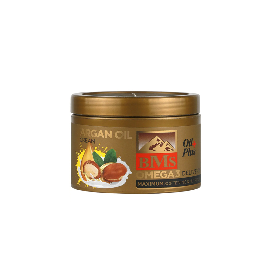 کرم مرطوب کننده دست و صورت بی ام اس مدل روغن آرگان مناسب برای انواع پوست حجم 200 میلی لیتر