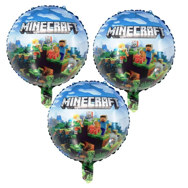 بادکنک فویلی مدل ماین کرافت مجموعه 3 عددی