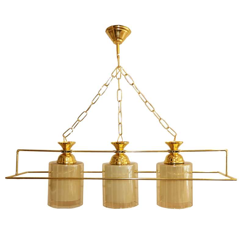 لوستر 3 شعله پلاس نورشو مدل مستطیل کد 2