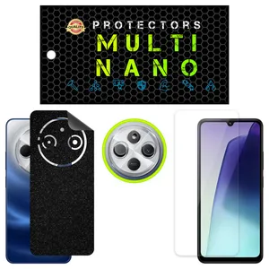 Multi Nano X-SFG Model Clear Screen Protector Suitable For Lite 200 Mobile Phone Along With The Rear Skin  Multi Nano X-SFG Model Clear Screen Protector Suitable For Xiaomi Redmi 14C Mobile Phone Along With The Rear Skin and camera lens protector