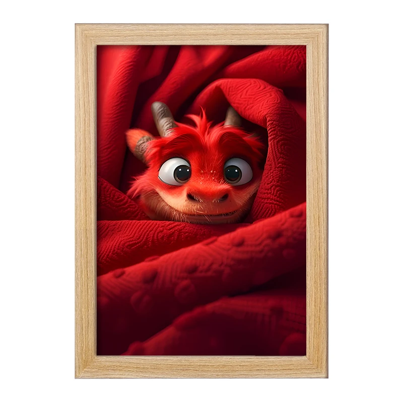 تابلو خندالو مدل اژدهای قرمز کد F6630