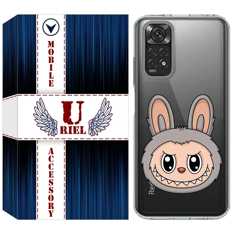 کاور یوریل قاب مدل Clear کد 114 طرح لبوبو Labubu مناسب برای گوشی موبایل شیائومی Redmi Note 11 4G / Note 11S