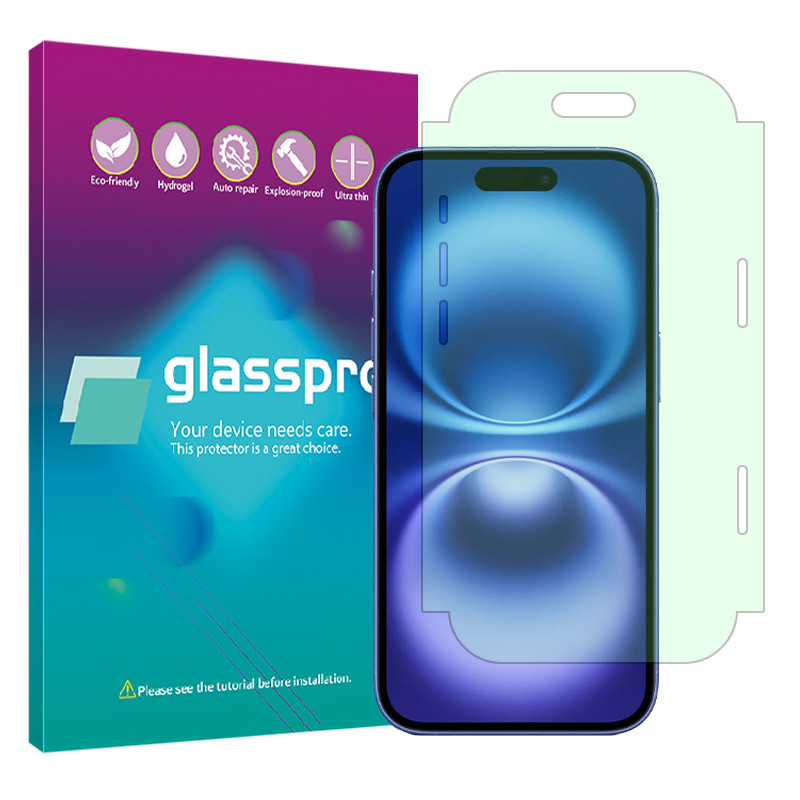 محافظ صفحه نمایش گلس پرو مدل گرین لایت مناسب برای گوشی موبایل اپل iPhone 16