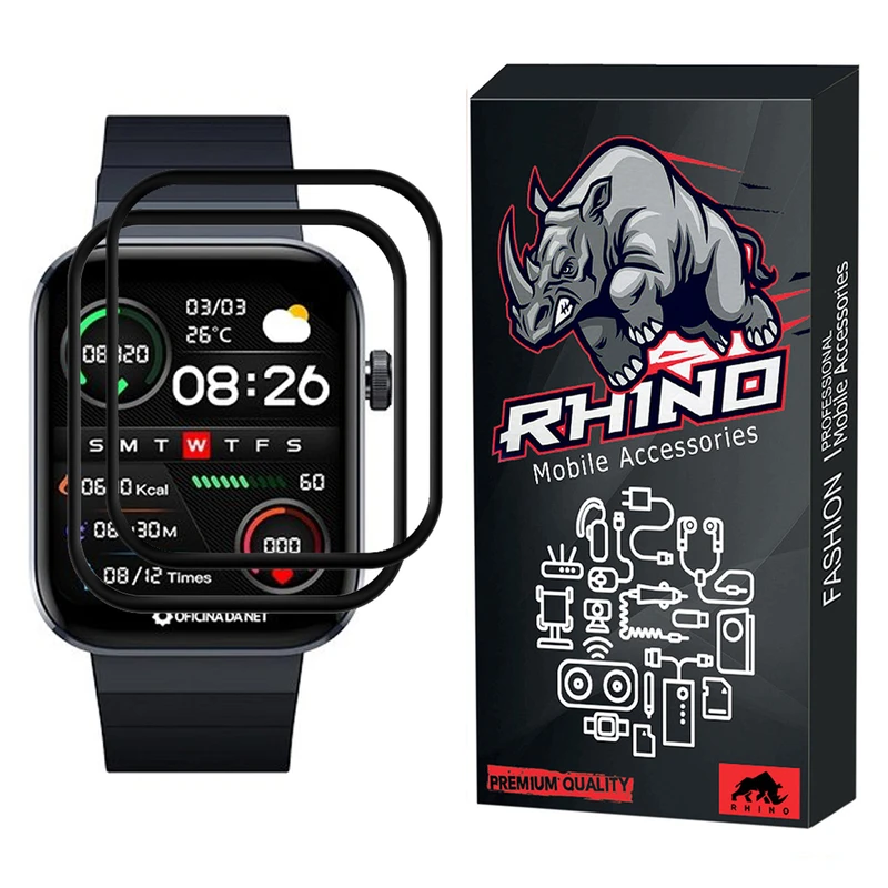 محافظ صفحه نمایش راینو مدل R-PMMA مناسب برای مچ بند هوشمند میبرو T1 بسته 2 عددی
