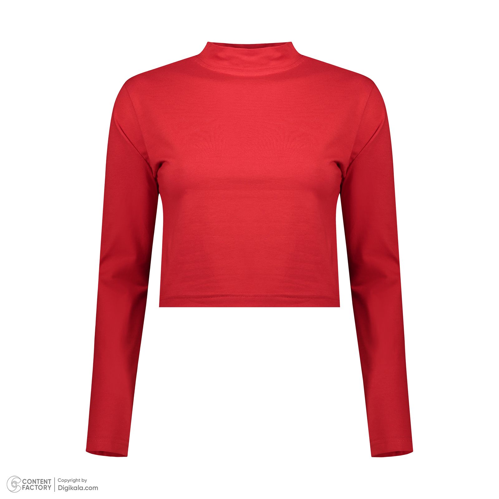 کراپ‌ تی‌شرت آستین بلند زنانه کانتکس مدل 200 -  - 2