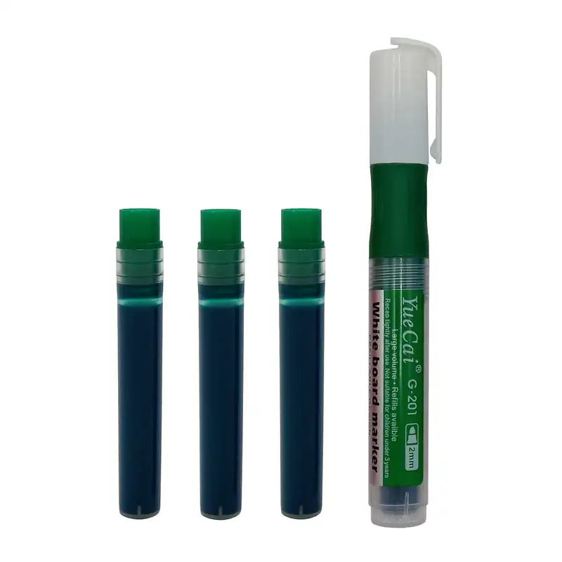 ماژیک وایت برد یوکای مدل Refillable کد G-201 به همراه کارتریج یدک بسته 3 عددی