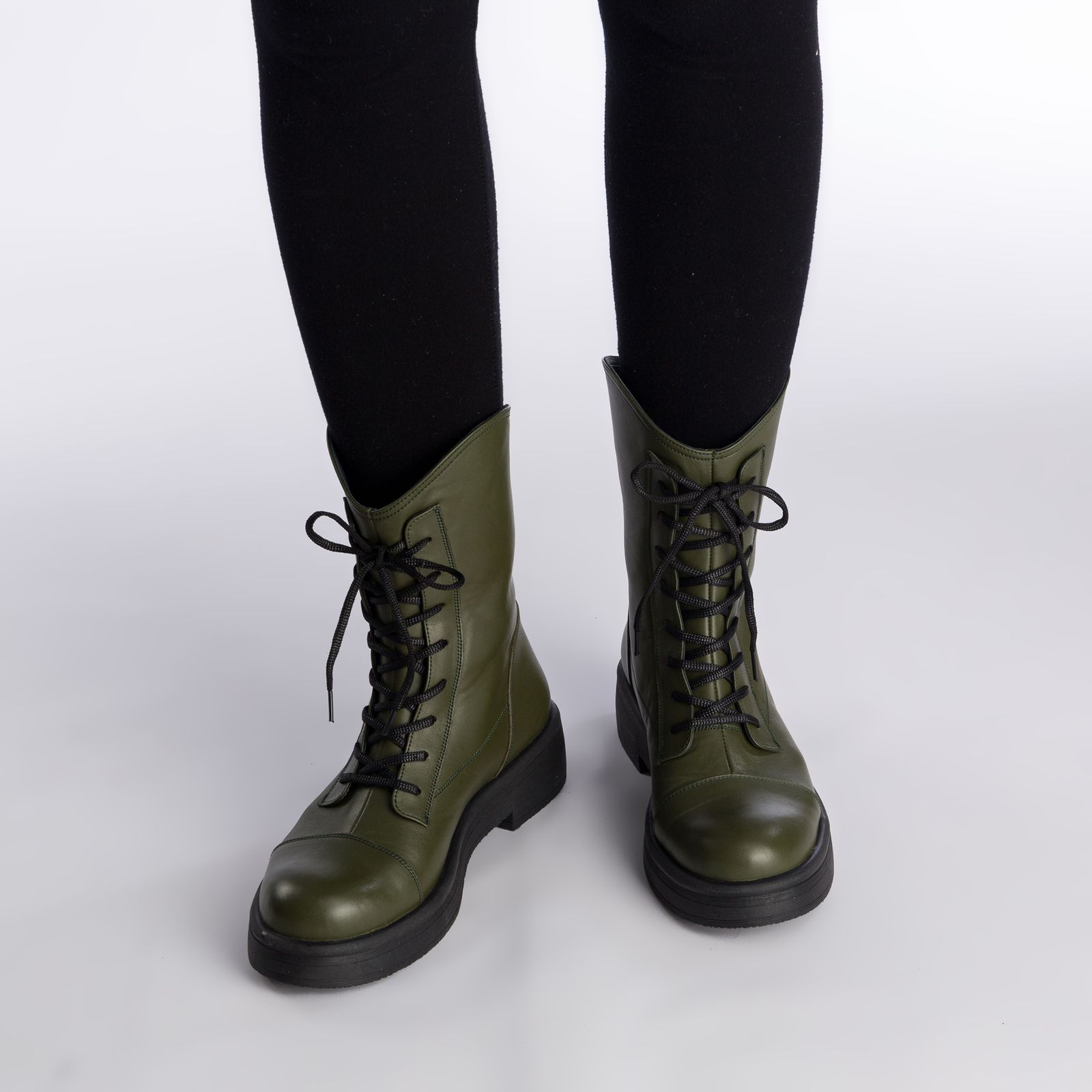 نیم بوت زنانه چرم مشهد مدل J2687-038 - - 7