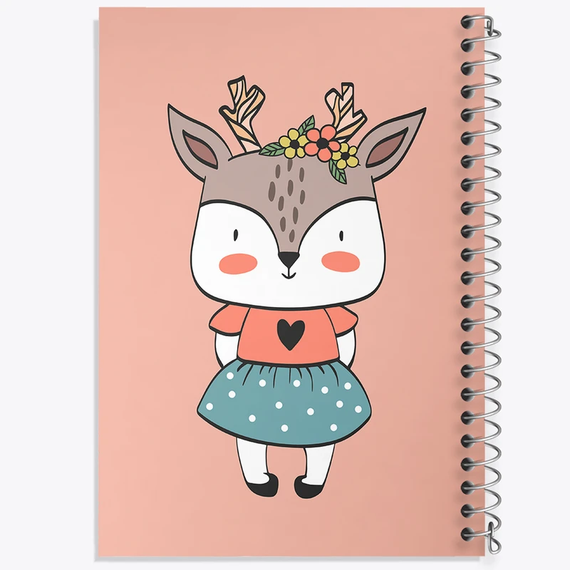 دفتر شطرنجی 50 برگ خندالو مدل گوزن کیوت کد N1543