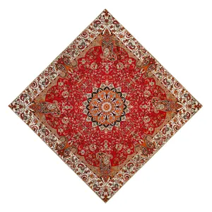 رومیزی ترمه طرح زرینه کد ZAB RED