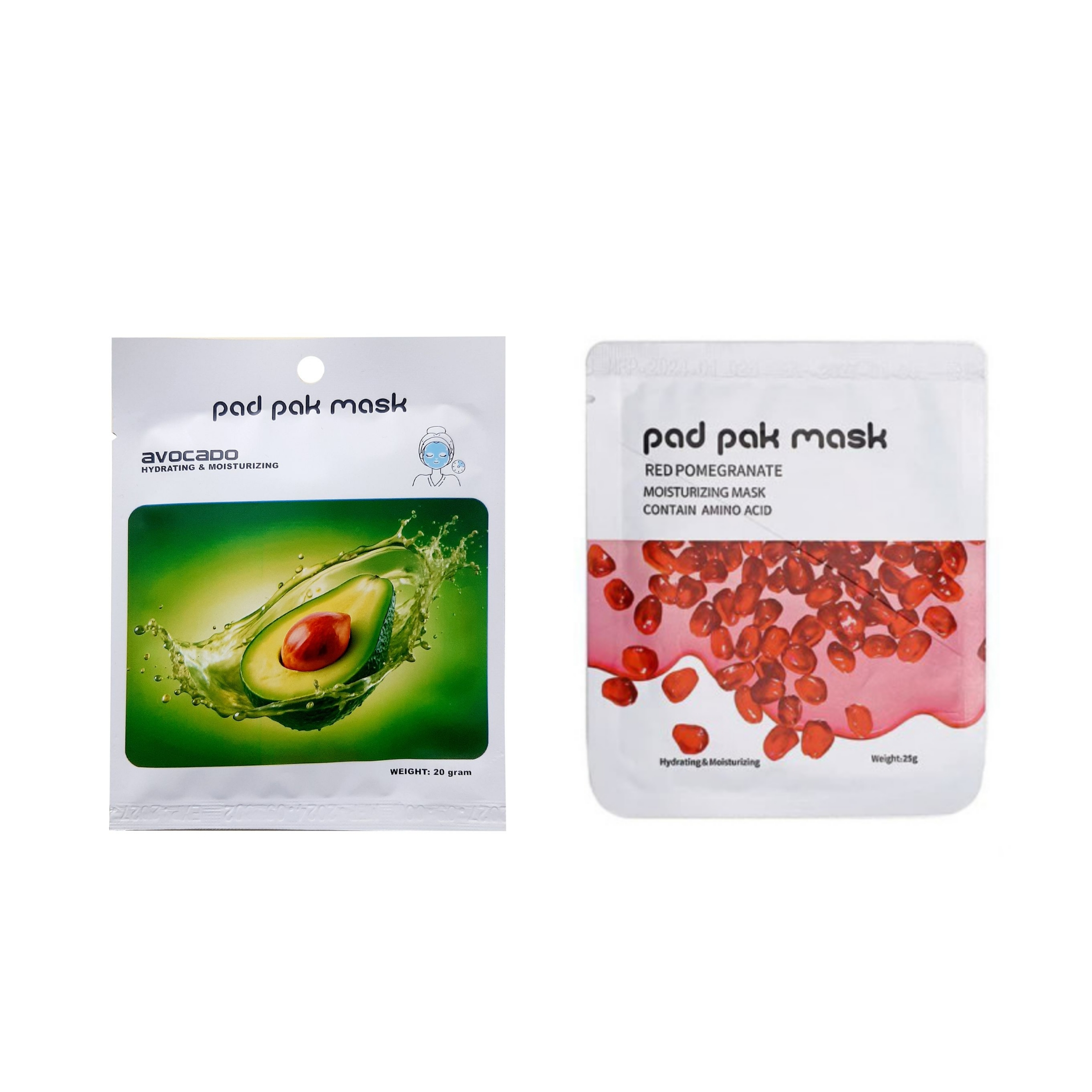 ماسک صورت پد پاک مدل انار و آووکادو وزن ۲۵ گرم بسته ۲ عددی