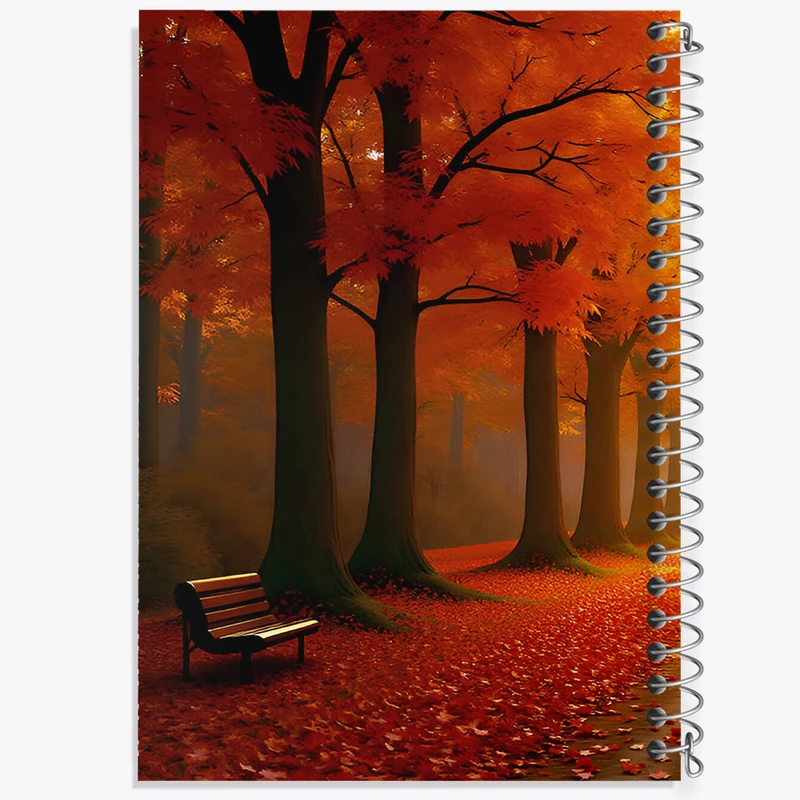 دفتر ژورنال نویسی 50 برگ خندالو مدل نقطه ای طرح پاییز (Fall) کد N3399