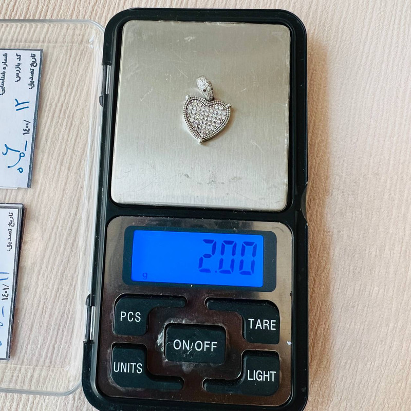 آویز گردنبند نقره زنانه مدل قلب نگینی