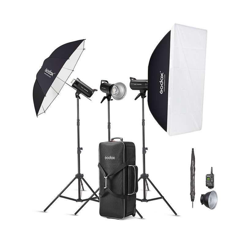 کیت فلاش استودیویی سه شاخه گودکس مدل SK400II-V کیت فلاش استودیویی سه شاخه گودکس مدل SK400II-V