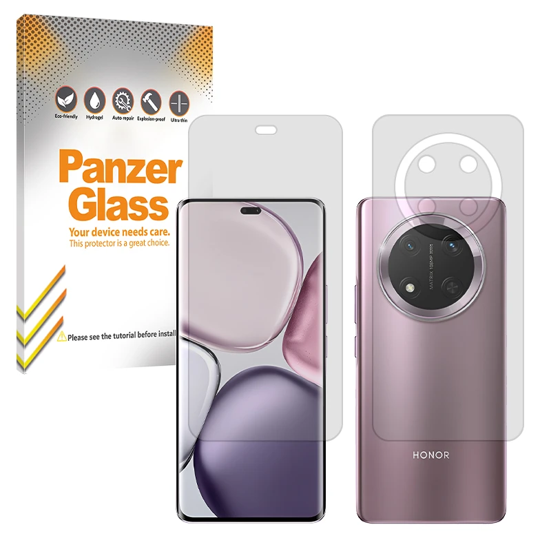 محافظ صفحه نمایش شفاف پنزر گلس مدل Resistant مناسب برای گوشی موبایل آنر X9c به همراه محافظ پشت گوشی