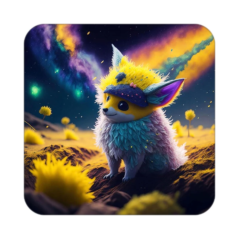 زیر لیوانی کاکتی طرح حیوانات رنگی مدل mp26617