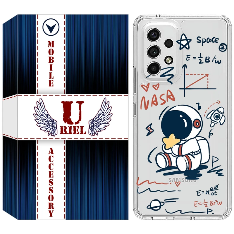 کاور یوریل مدل Clear کد 1 طرح فضانورد مناسب برای گوشی موبایل سامسونگ Galaxy A33