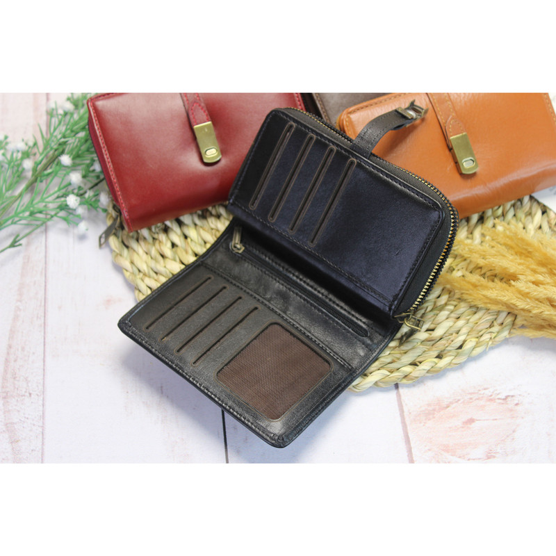 کیف پول زنانه مدل چرم طبیعی کد KZD56243