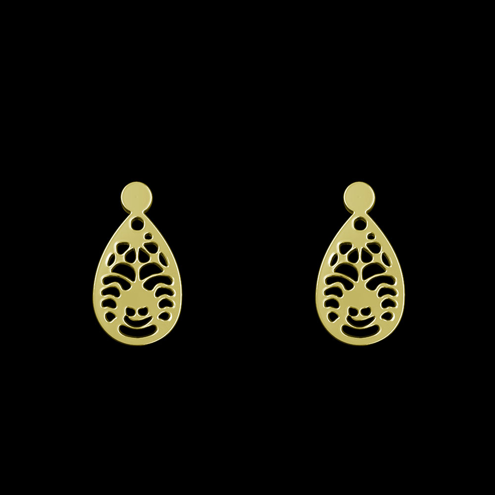 گوشواره طلا 18 عیار زنانه مدوپد مدل عنکبوت کد GA1-11673