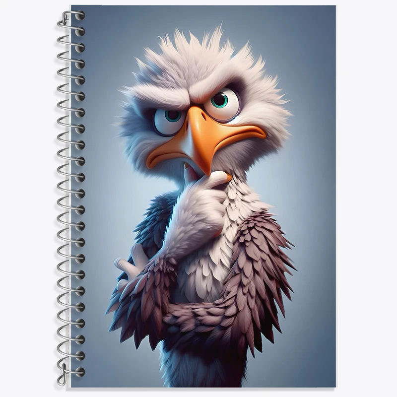 دفتر نت موسیقی 50 برگ خندالو طرح عقاب متفکر کد F7174