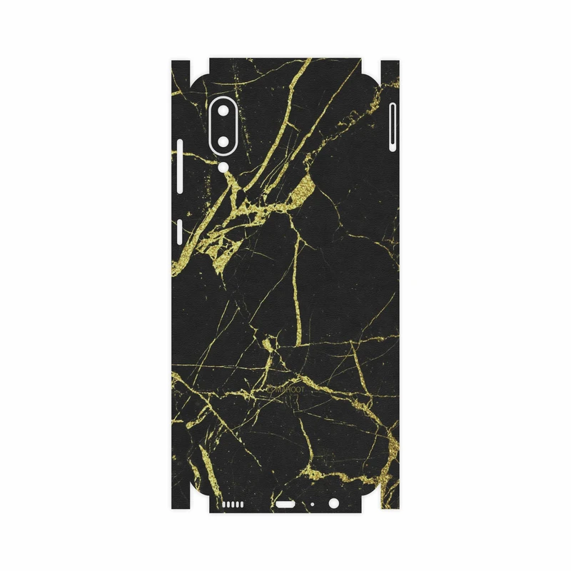 برچسب پوششی ماهوت مدل Graphite-Gold-Marble-FullSkin مناسب برای گوشی موبایل سامسونگ Galaxy A02