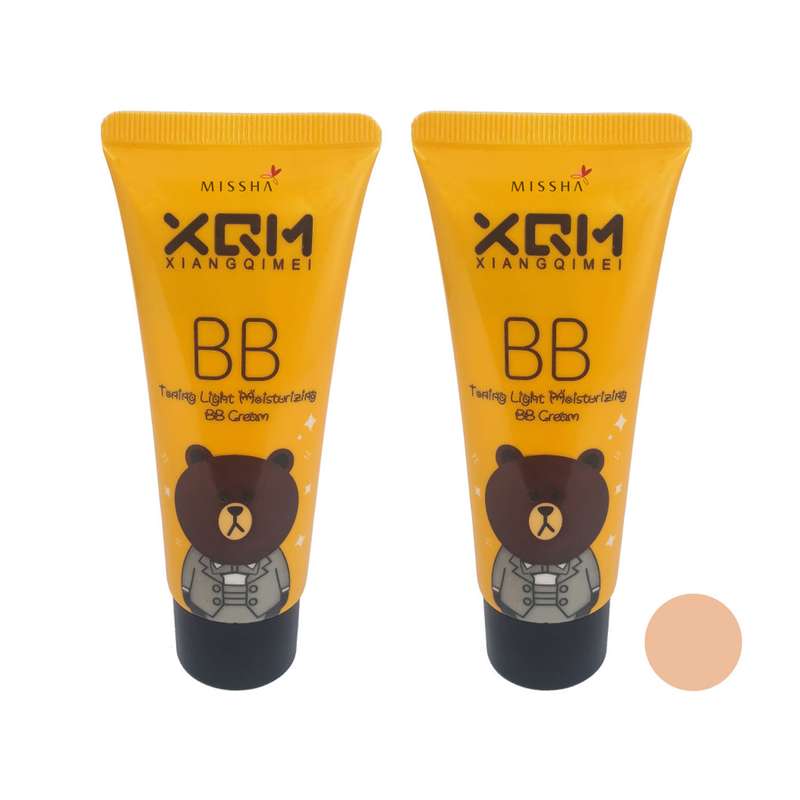 کرم پودر BB میشا مدل Moisturing حجم 65 میلی لیتر مجموعه 2 عددی کرم پودر BB میشا مدل Moisturing حجم 65 میلی لیتر مجموعه 2 عددی