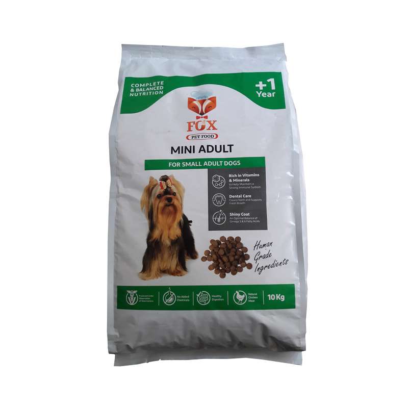 غذای خشک سگ بالغ فاکس پت فود مدل MINI ADULT وزن 10 کیلوگرم