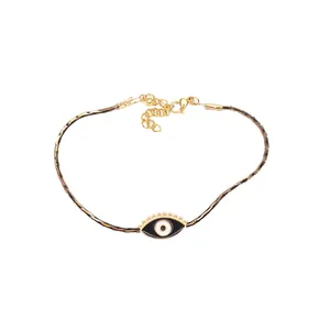 دستبند زنانه مدل زنجیری چشم نظر کد 011
