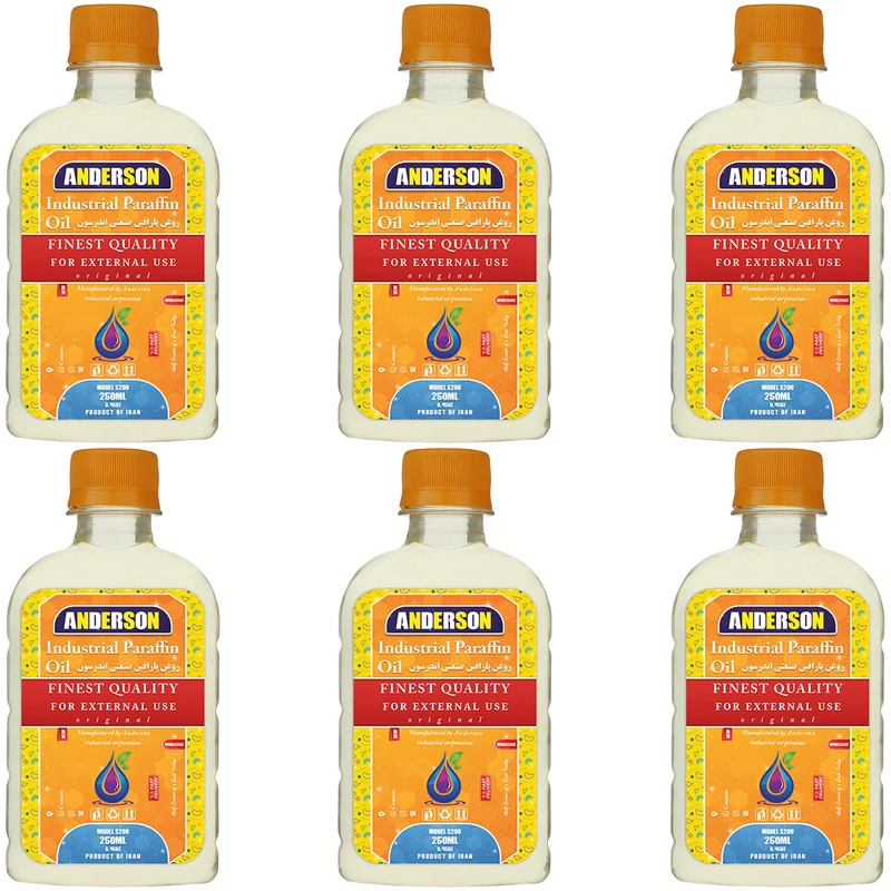 پارافین مایع صنعتی اندرسون مدل S200 حجم 250 میلی لیتر بسته 6 عددی