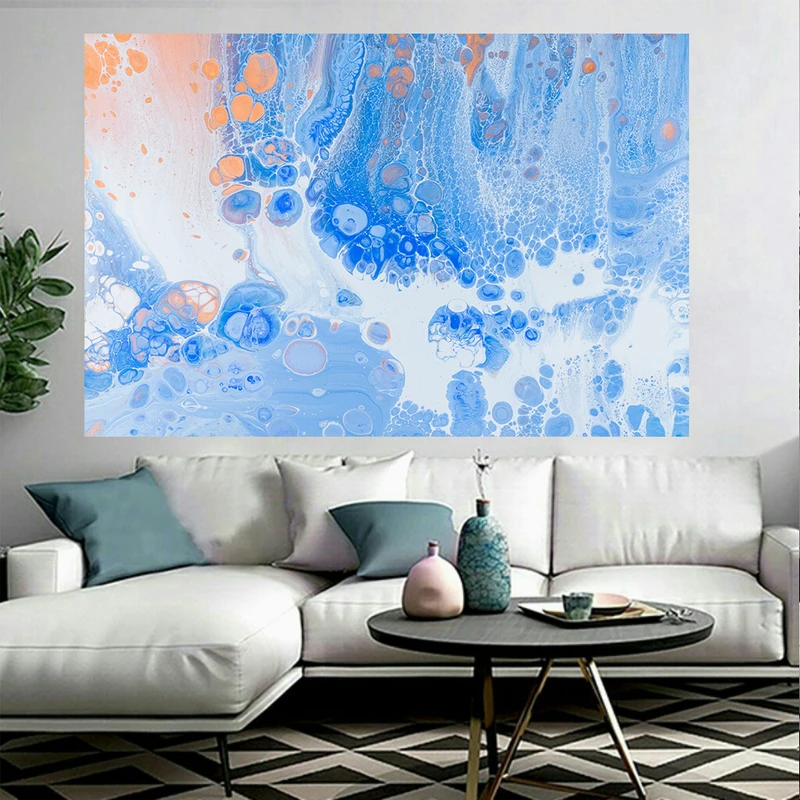 پوستر پارچه ای مدل چرم مخمل طرح مینیمال سنگی کد AR4170