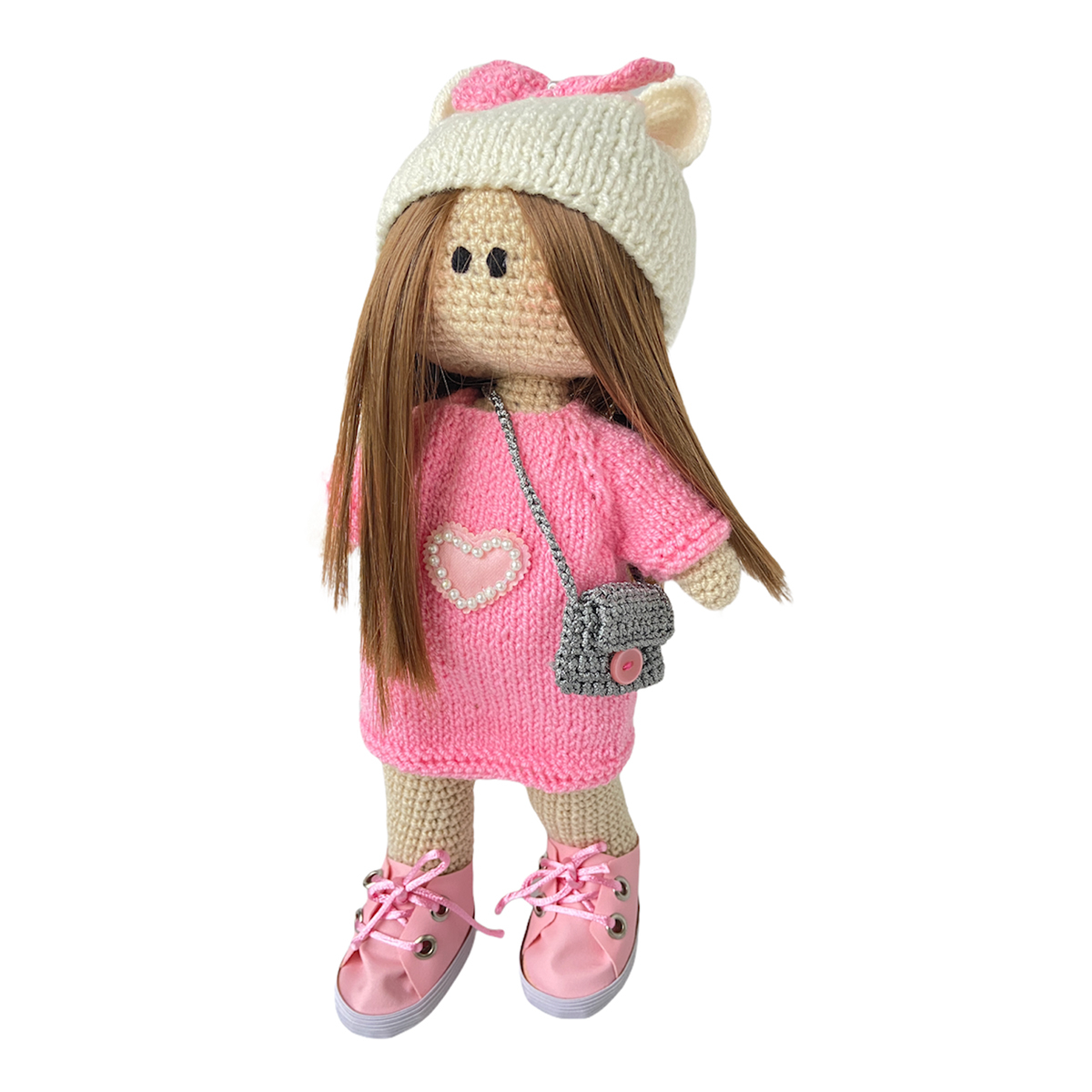 عروسک بافتنی طرح دختر روسی کد 108