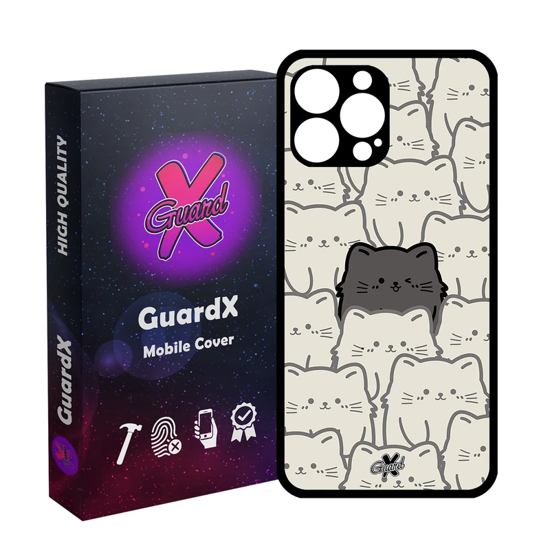 کاور گارد ایکس طرح گربه مدل Glass10545 مناسب برای گوشی موبایل اپل iPhone 13 Pro Max