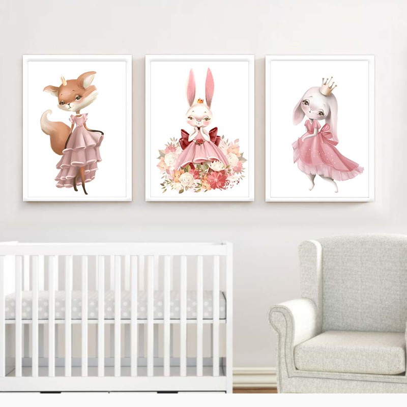 تابلو کودک و نوزاد مدل خرگوش کد 38 مجموعه سه عددی