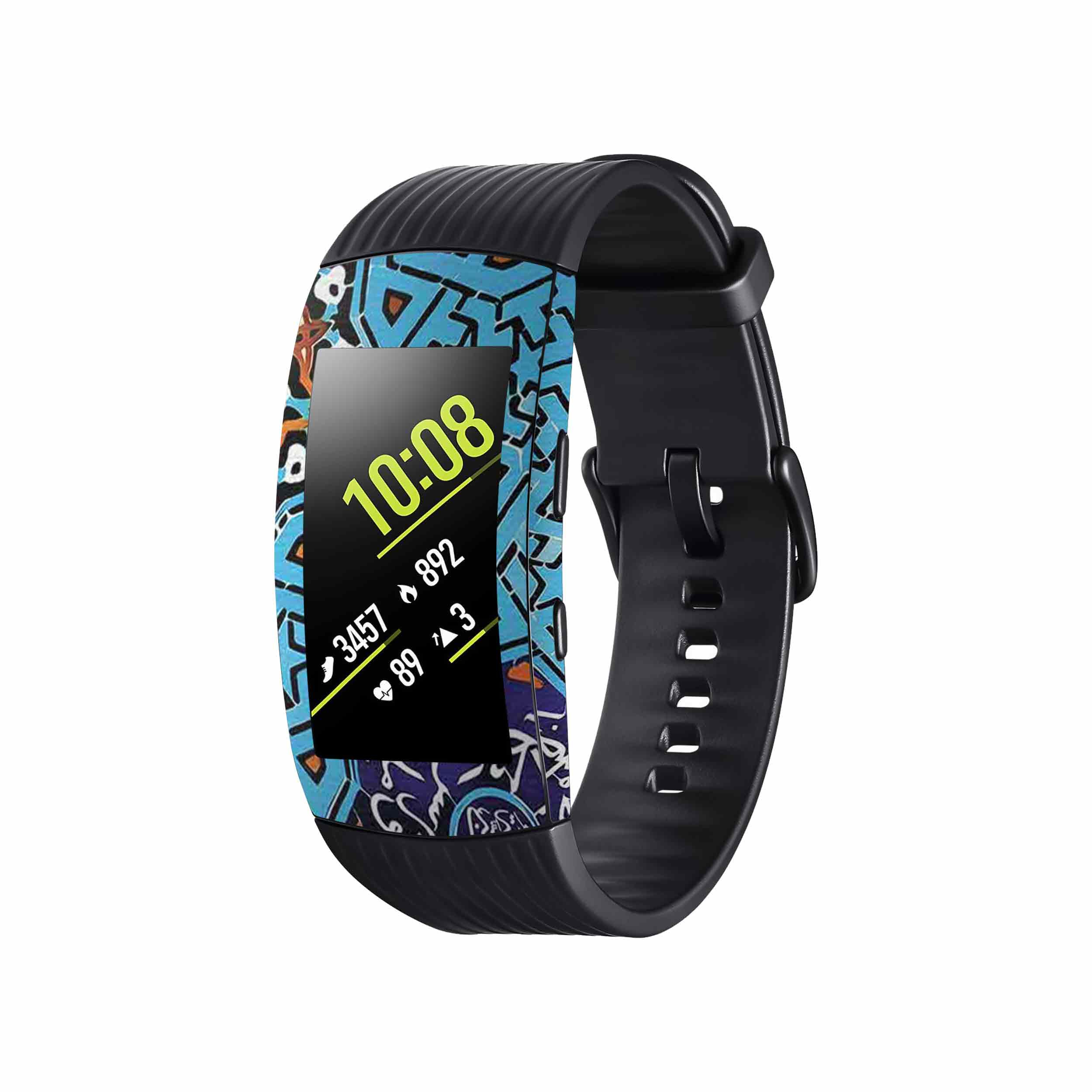 برچسب ماهوت طرح Iran-Tile7 مناسب برای ساعت هوشمند سامسونگ Galaxy Gear Fit 2 Pro