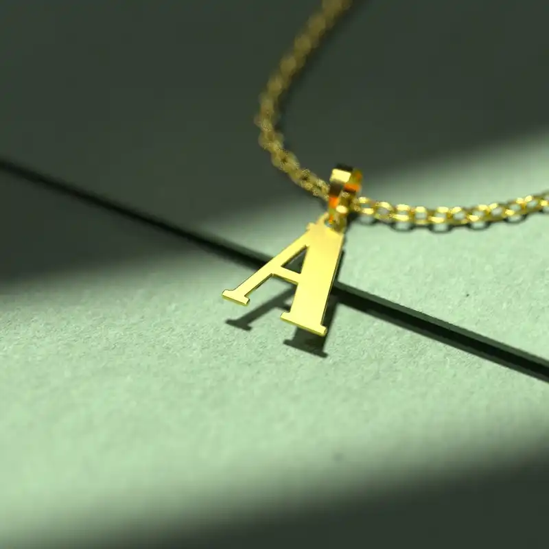 گردنبند طلا 18 عیار زنانه مدوپد مدل حرف A کد H3-1-1547