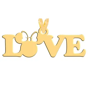 آویز گردنبند طلا 18 عیار زنانه فرشته مدل WNL-000388 LOVE