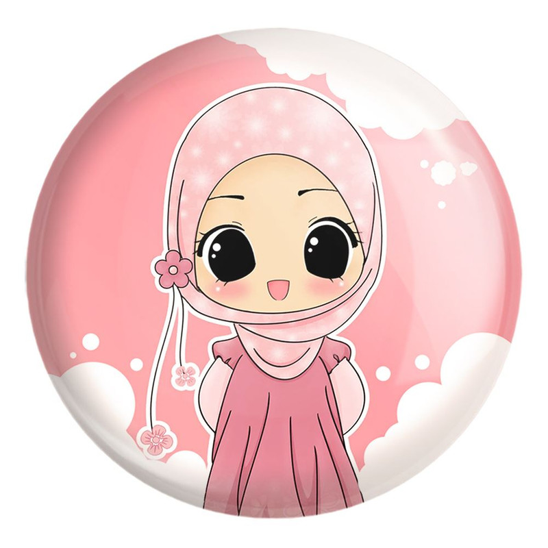 پیکسل خندالو طرح دخترانه باحجاب کد 26024 مدل بزرگ