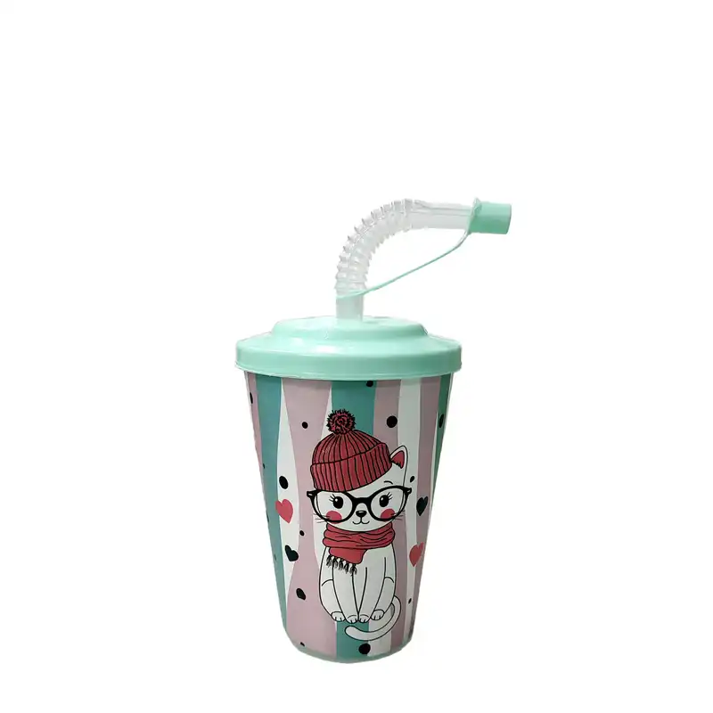 لیوان کودک مدل گربه کلاه دار کد 0147