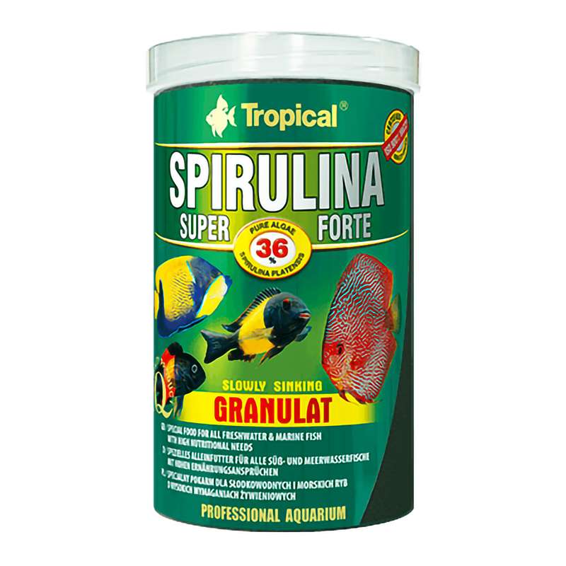 غذای ماهی تروپیکال مدل Super Spirulina Forte Granulat وزن 55 گرم