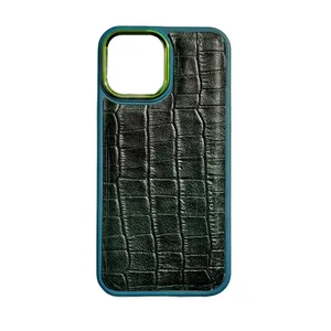 Iphone 13promax & 12 promax INatural leather cover pufer model suitable for mobile phones