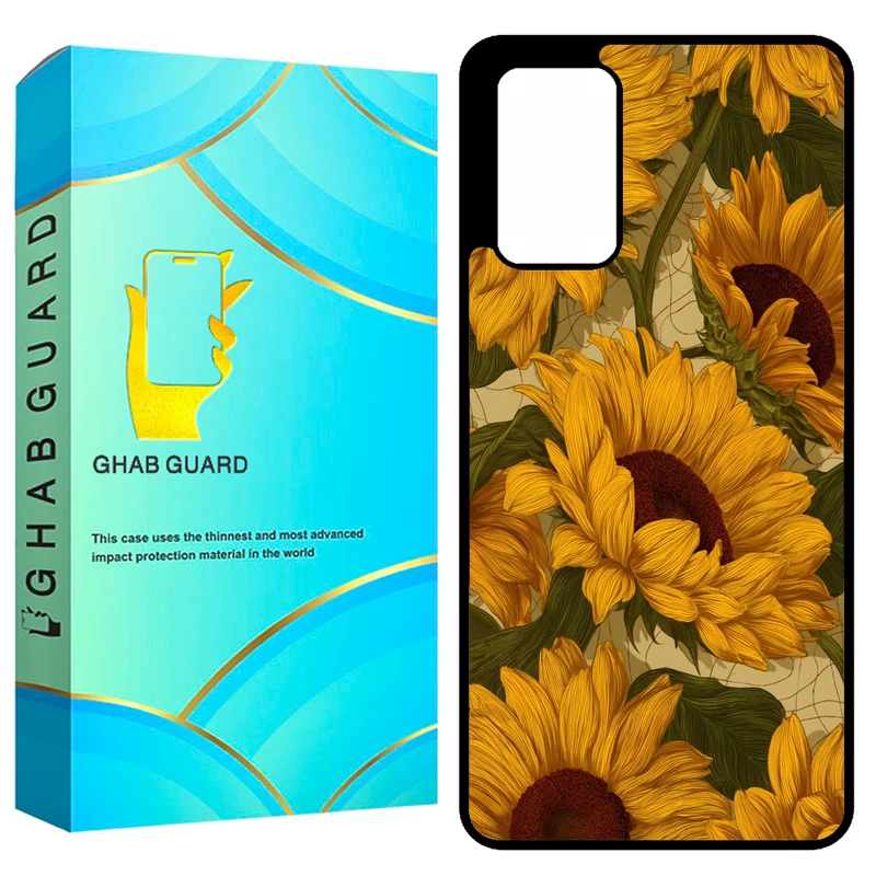 کاور قاب گارد طرح آفتابگردان مدل GCHPA72 مناسب برای گوشی موبایل سامسونگ Galaxy A72 4G