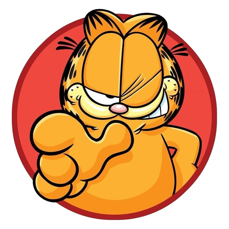 استیکر پارچه و لباس پاد آفرین مدل کارتونی گارفیلد کد S1537