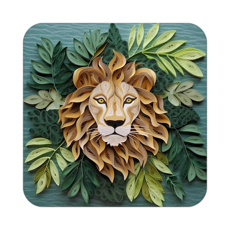 زیر لیوانی کاکتی طرح شیر مدل mp23266