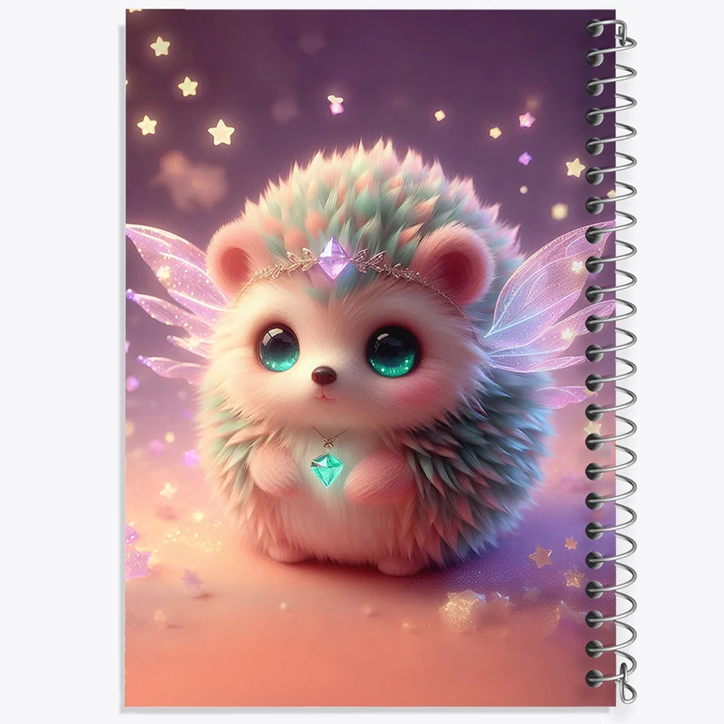 دفتر ژورنال نویسی 50 برگ خندالو مدل نقطه ای طرح جوجه تیغی بامزه کد F5375